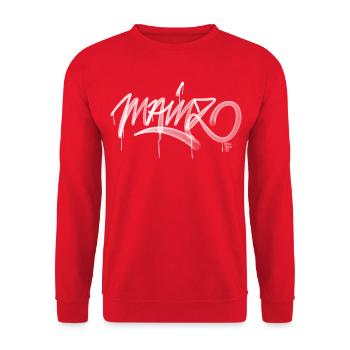 Mainz Graffiti Tag Style - Sweat-shirt Unisexe - rouge - Devant - Alina (178cm) & Michal (187cm)