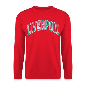 Liverpool - Unisex Pullover - Rot - Vorne - Alina (178cm) & Michal (187cm)