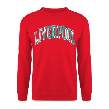 Liverpool - Sweat-shirt Unisexe - rouge - Devant - Alina (178cm) & Michal (187cm)
