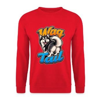 Alaskan Malamute - Unisex Pullover - Rot - Vorne - Alina (178cm) & Michal (187cm)