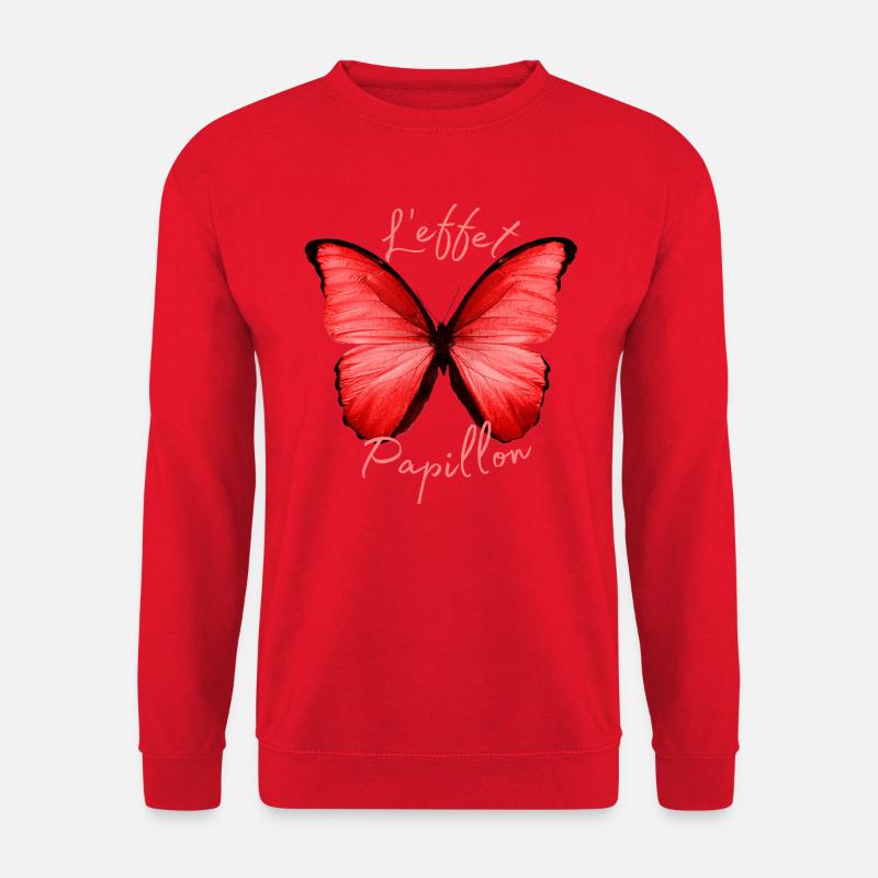Schmetterlinge Muster - Unisex Pullover - Rot