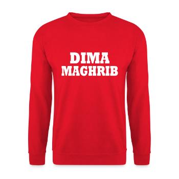 Dima maghrib - Unisex Sweatshirt - red - Front - Alina (178cm) & Michal (187cm)