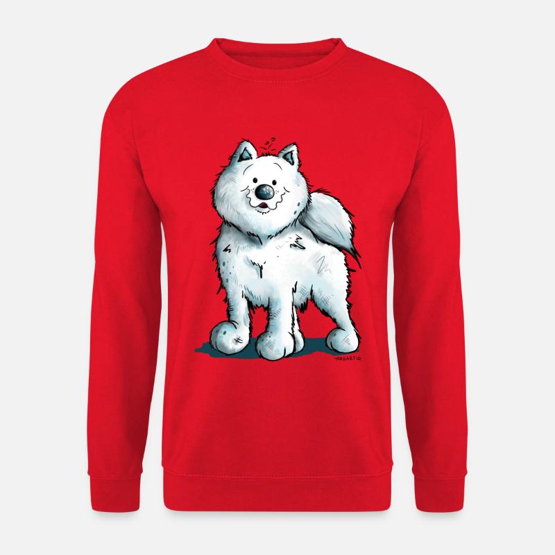 Søde Samojedhund - Unisex sweater - rød