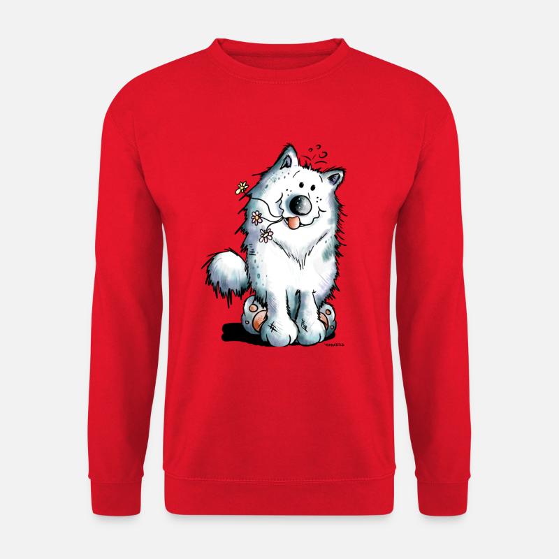 Knuffiger Samojede - Unisex Pullover - Rot