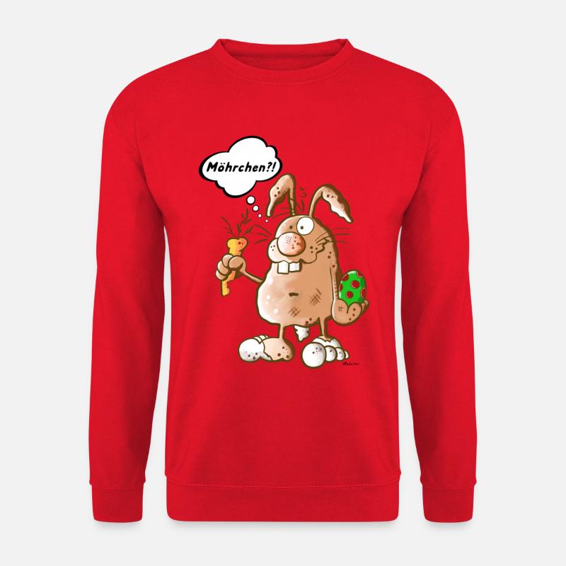 Osterhase mit Möhrchen - Unisex Pullover - Rot
