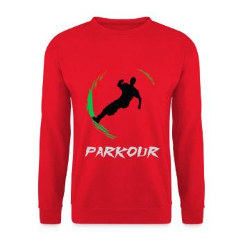 Parkour - Unisex Sweatshirt - red - Front - Alina (178cm) & Michal (187cm)