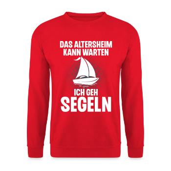 Segeln Segler Segelboot Rentner - Unisex Pullover - Rot - Vorne - Alina (178cm) & Michal (187cm)