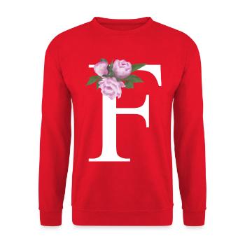 F - Unisex Pullover - Rot - Vorne - Alina (178cm) & Michal (187cm)