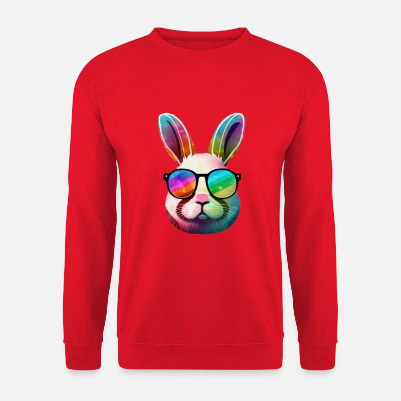 Rainbow Prism Bunny Sonnenbrille - Unisex Pullover - Rot