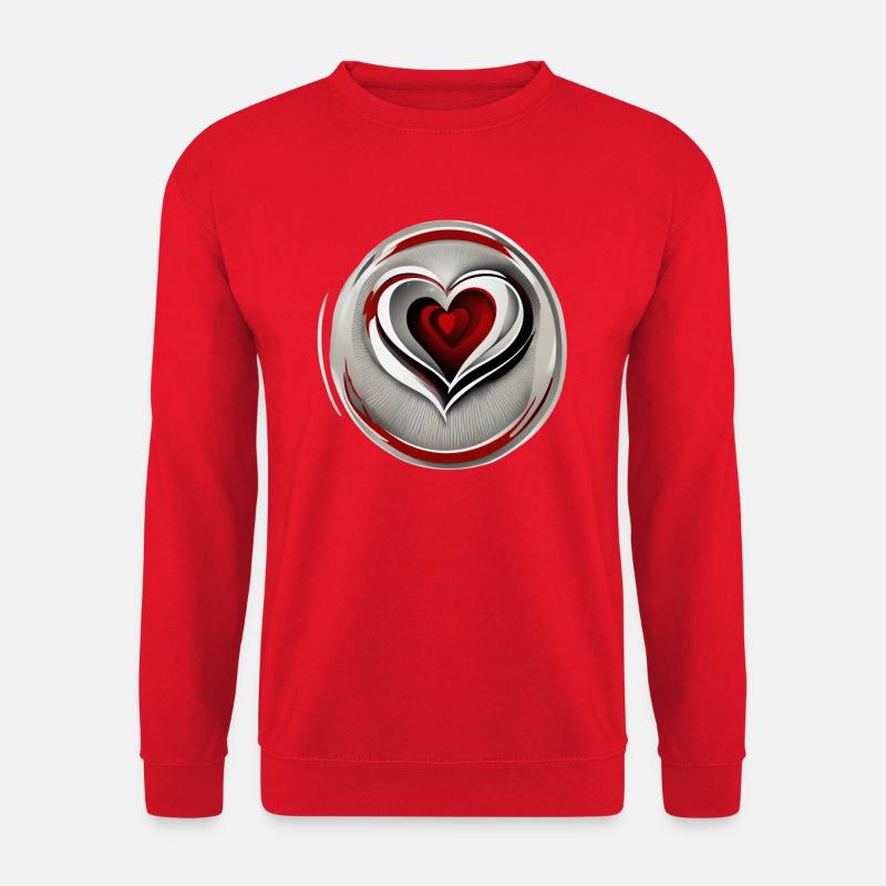 Herzen im Herzen - Unisex Pullover - Rot