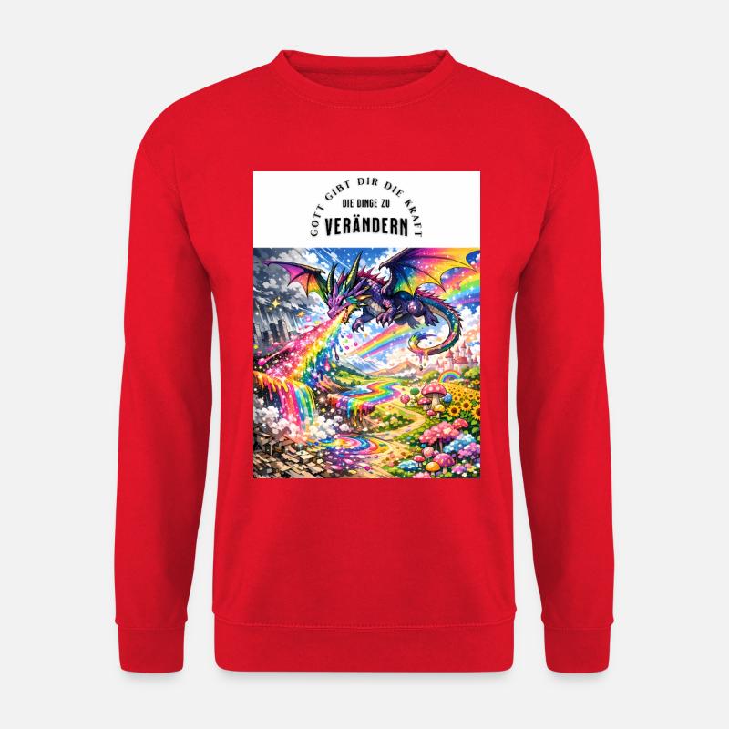 Scooping Dragons - Unisex Sweatshirt - red