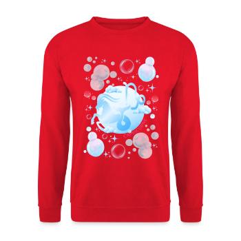 Steinbock-Frau – Astrologiegeschenk - Unisex Pullover - Rot - Vorne - Alina (178cm) & Michal (187cm)