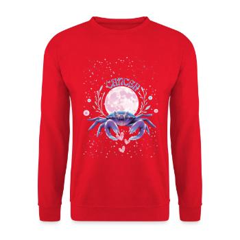 Cancer Woman – Astrology Gift - Unisex Sweatshirt - red - Front - Alina (178cm) & Michal (187cm)