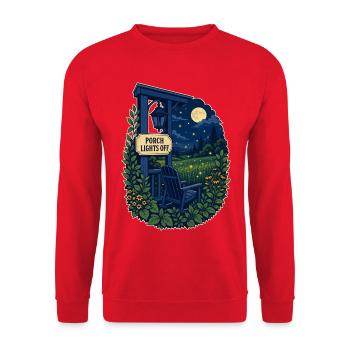 LUMIÈRES DU PORCHE ÉTEINTES - Sweat-shirt Unisexe - rouge - Devant - Alina (178cm) & Michal (187cm)