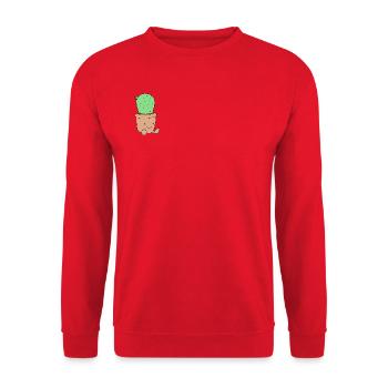Sweet cactus - Unisex Sweatshirt - red - Front - Alina (178cm) & Michal (187cm)