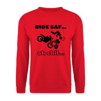 Ride SAFE - Unisex Pullover - Rot - Vorne - Alina (178cm) & Michal (187cm)