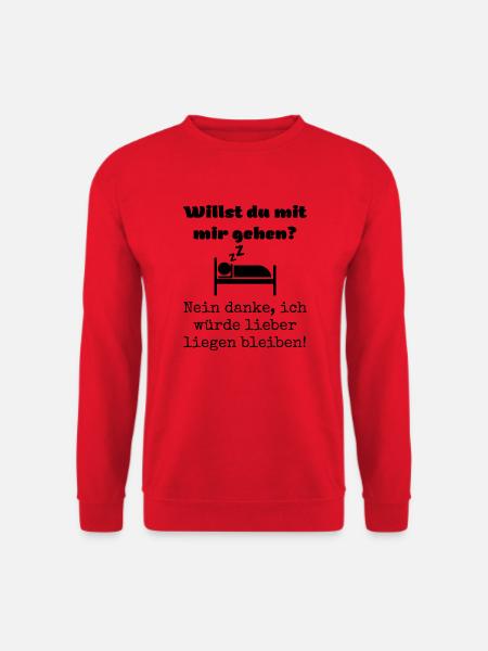 Willst du mit mir gehen? - Unisex Pullover - Rot