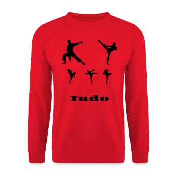 Judo - Sweat-shirt Unisexe - rouge - Devant - Alina (178cm) & Michal (187cm)