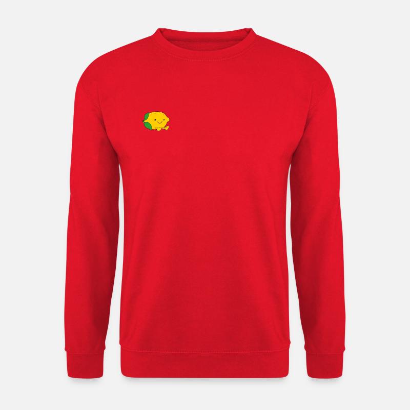 Süße Comic-Zitrone - Unisex Pullover - Rot
