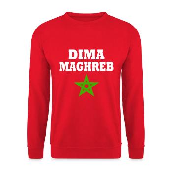 Dima maghreb - Unisex Sweatshirt - red - Front - Alina (178cm) & Michal (187cm)