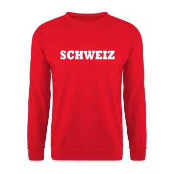 Schweiz - Unisex Pullover - Rot - Vorne - Alina (178cm) & Michal (187cm)