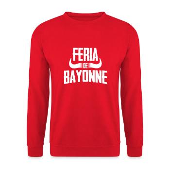 Feria de Bayonne - Sweat-shirt Unisexe - rouge - Devant - Alina (178cm) & Michal (187cm)