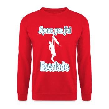 Humor climbing motivational design - Unisex Sweatshirt - red - Front - Alina (178cm) & Michal (187cm)
