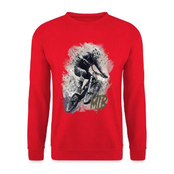 Mtb - Unisex Sweatshirt - red - Front - Alina (178cm) & Michal (187cm)