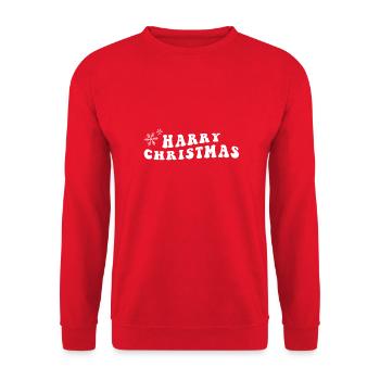 Harry Chrismtas! - Unisex Sweatshirt - red - Front - Alina (178cm) & Michal (187cm)