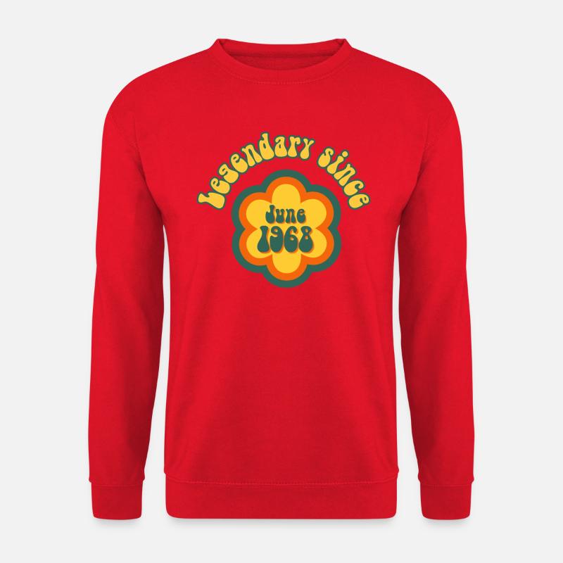 Legendary since June 1968 Geburtstag Retro - Unisex Pullover - Rot