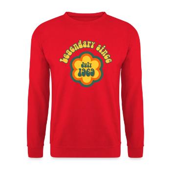 Legendary since July 1969 Geburtstag Retro - Unisex Pullover - Rot - Vorne - Alina (178cm) & Michal (187cm)
