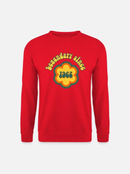 Legendary since 1962 Geburtstag Retro - Unisex Pullover - Rot