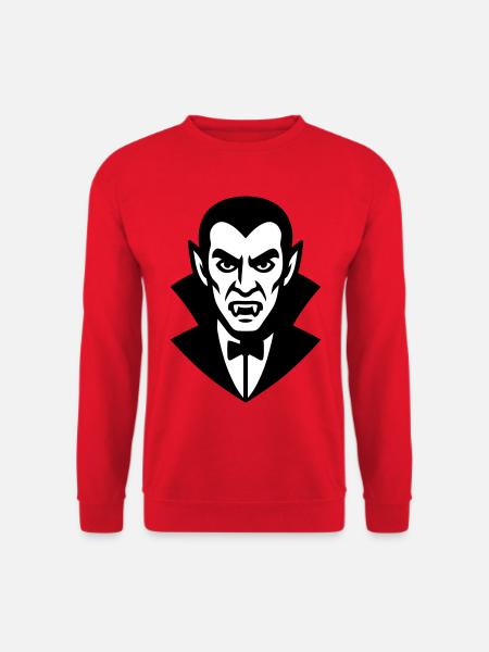 Vampire Portrait Illustration - Unisex Sweatshirt - red