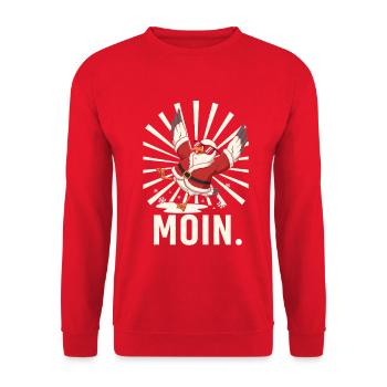 Père Noël Mouette Père Noël Vêtements Maritime - Sweat-shirt Unisexe - rouge - Devant - Alina (178cm) & Michal (187cm)