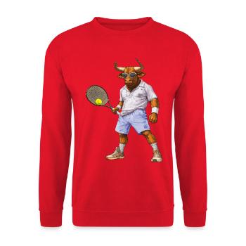 Bulls Tennis - Unisex Sweatshirt - red - Front - Alina (178cm) & Michal (187cm)