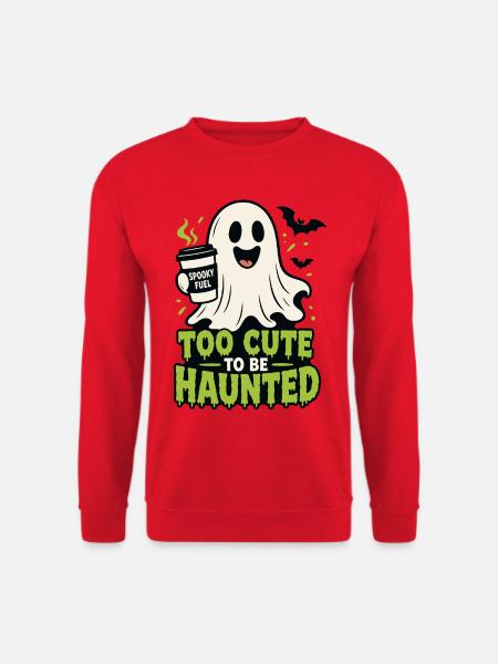 Too Cute To Be Haunted Ghost - Unisex Sweatshirt - red