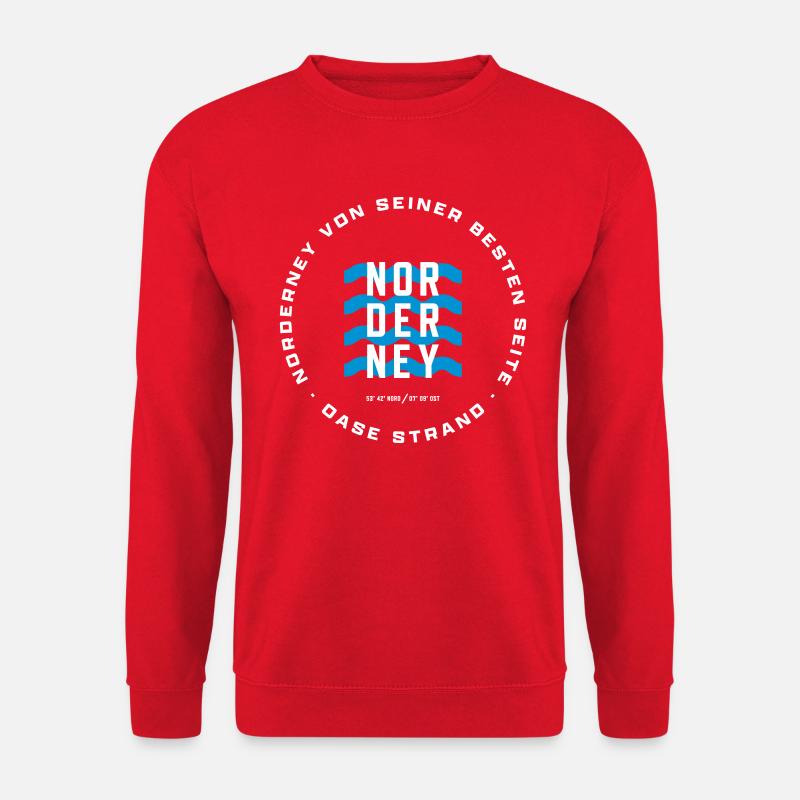 Norderney / Oase Strand - Unisex Pullover - Rot