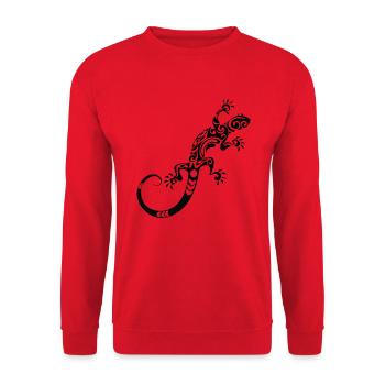 Tribal Lizard - Unisex Sweatshirt - red - Front - Alina (178cm) & Michal (187cm)
