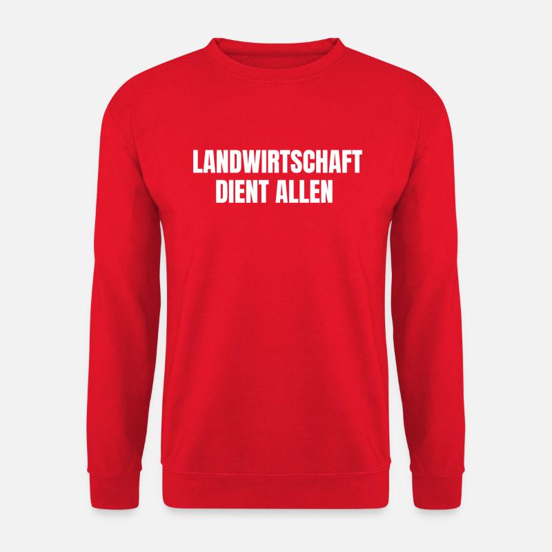 Landwirtschaft Landwirt Bauer Spruch - Unisex Pullover - Rot