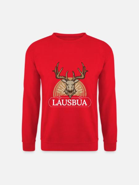 Lausbua Hirsch Lederhosen - Unisex Pullover - Rot