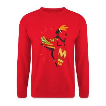 Kenya - Unisex Sweatshirt - red - Front - Alina (178cm) & Michal (187cm)