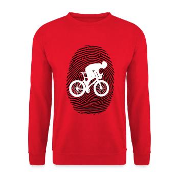Cyclists - Unisex Sweatshirt - red - Front - Alina (178cm) & Michal (187cm)