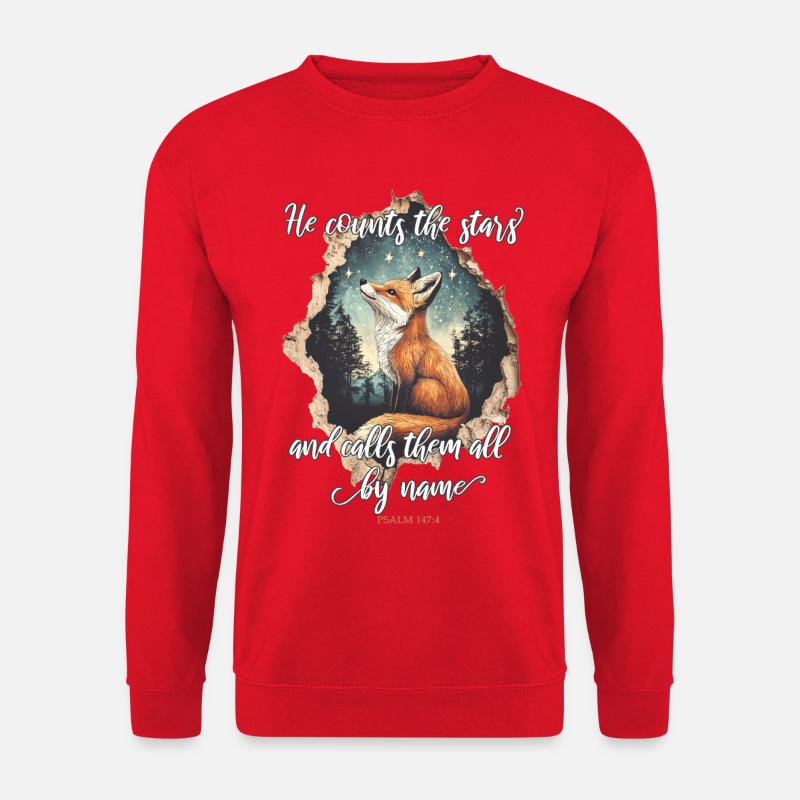 Christlich Bibelzitat Fuchs - Unisex Pullover - Rot