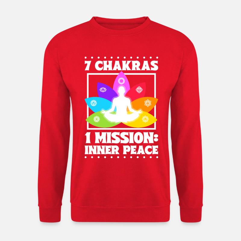 7 Chakren – Innerer Frieden - Unisex Pullover - Rot