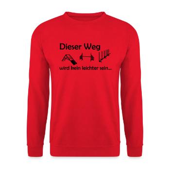 Agility - dieser Weg... - Unisex Pullover - Rot - Vorne - Alina (178cm) & Michal (187cm)