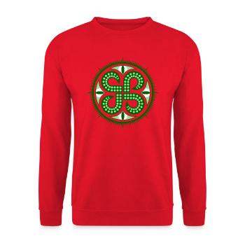 St. Stentacles (grün) - Unisex Pullover - Rot - Vorne - Alina (178cm) & Michal (187cm)