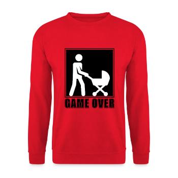 Baby Birth Game Over - Unisex Sweatshirt - red - Front - Alina (178cm) & Michal (187cm)