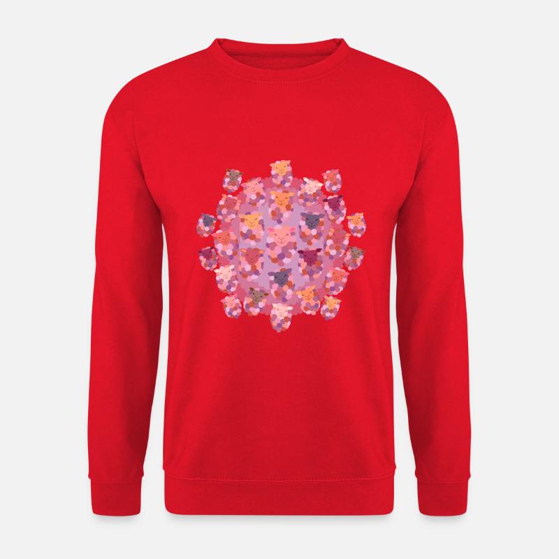 Counting Sheep Multi - Unisex Sweatshirt - red