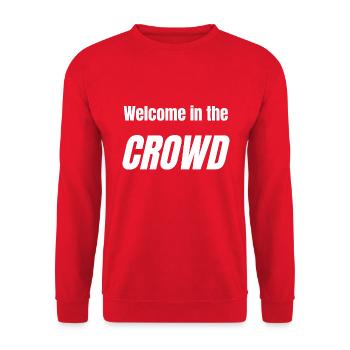 Welcome in the Crowd - Unisex Pullover - Rot - Vorne - Alina (178cm) & Michal (187cm)