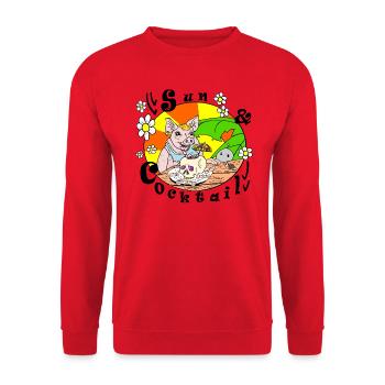 cochon - Sweat-shirt Unisexe - rouge - Devant - Alina (178cm) & Michal (187cm)